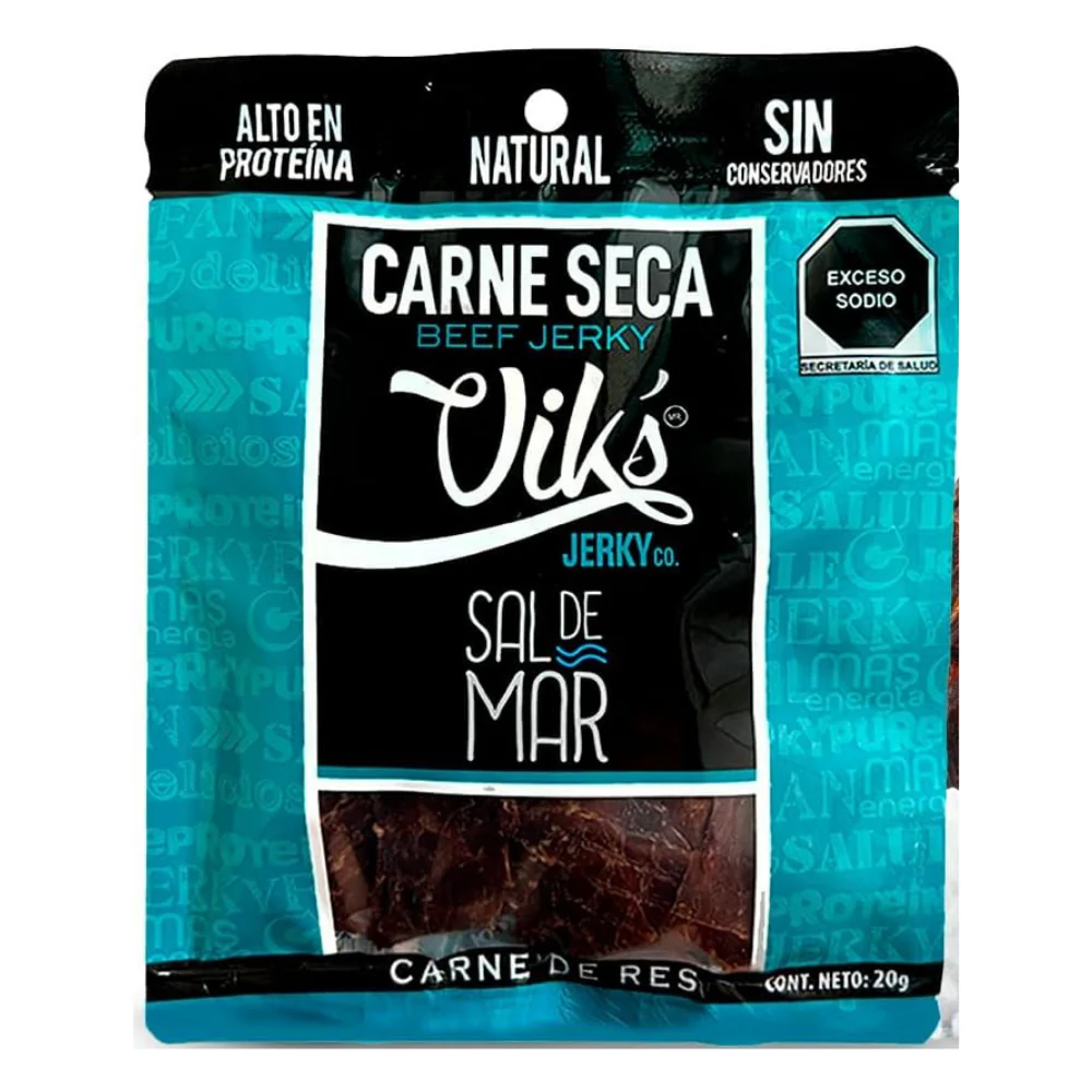 Carne Seca Sal De Mar Viks Jerky 20G