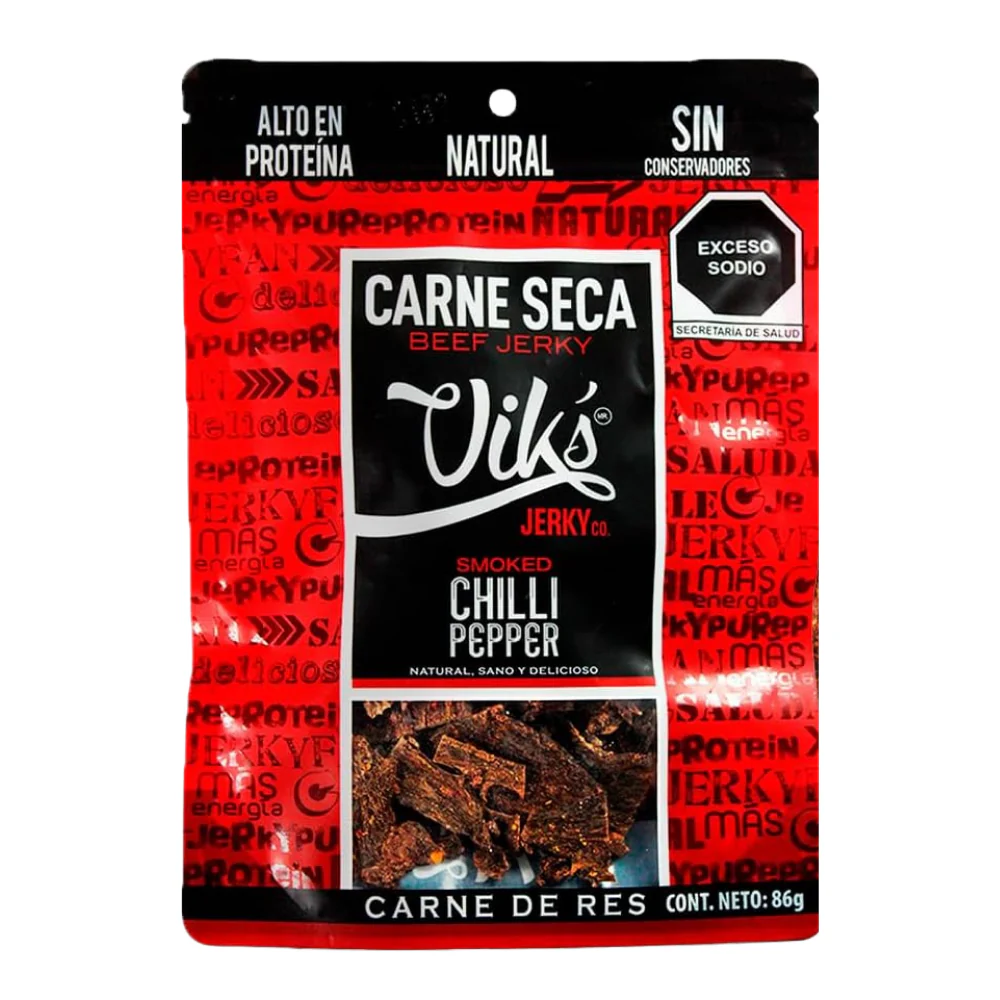 Carne Seca Viks Jerky Smoked Chilli Pepper 86gr
