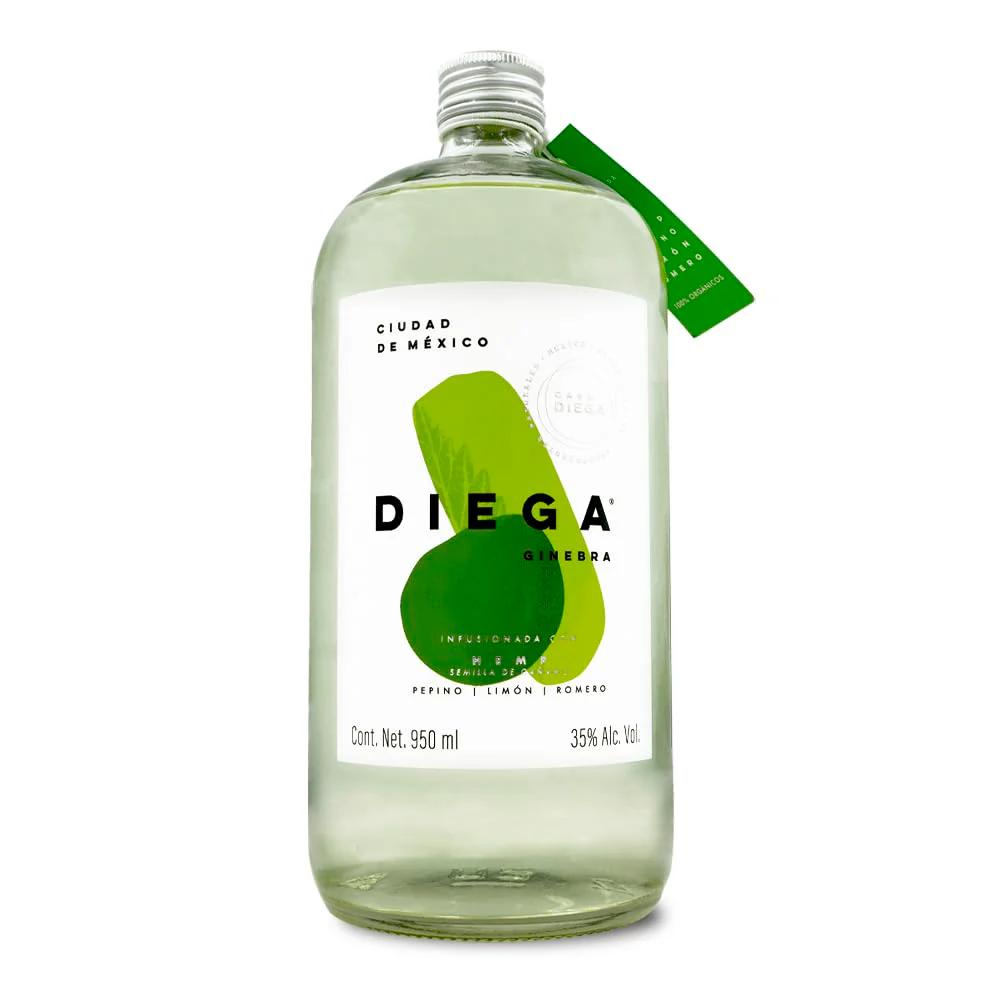 Ginebra Diega Verde 950ml