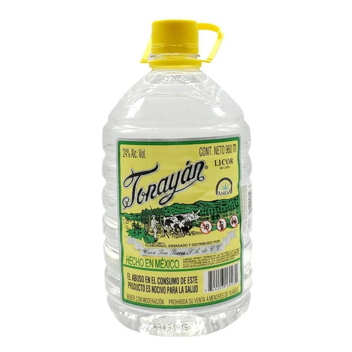Licor De Caña Tonayan Blanco Pet 960ml