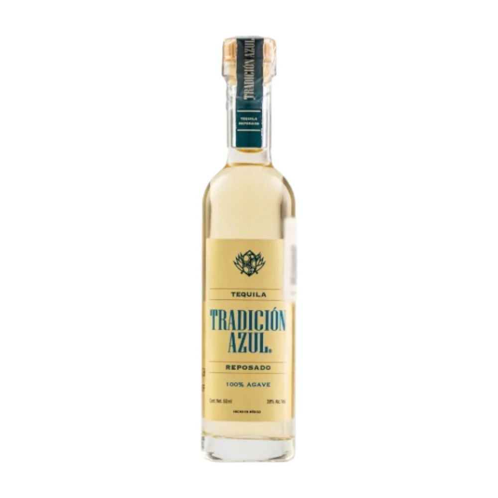 Mini Tequila Tradición Azul Reposado 50ml