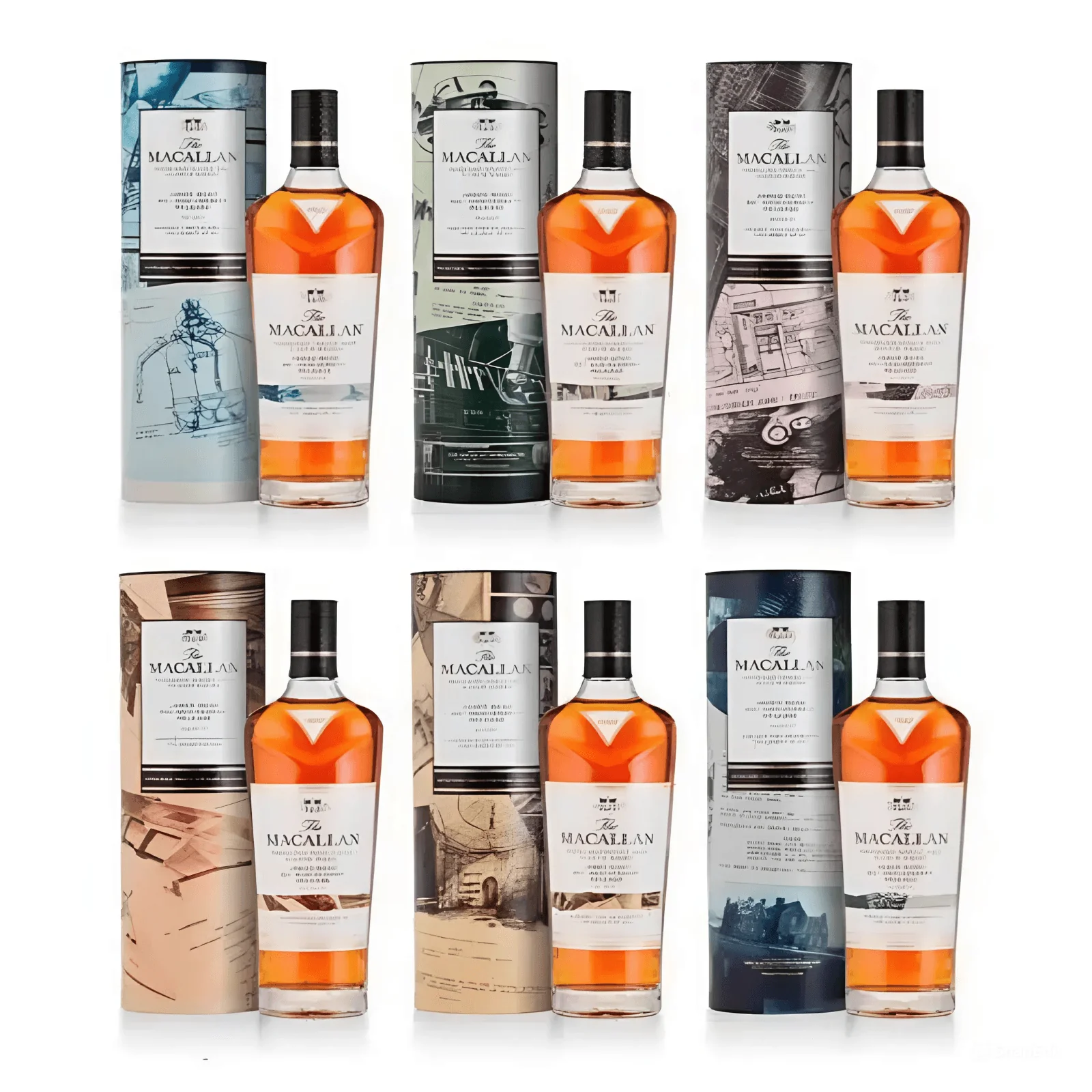 Pack De 6 Piezas Whisky The Macallan Diamond D 1-6 700ml