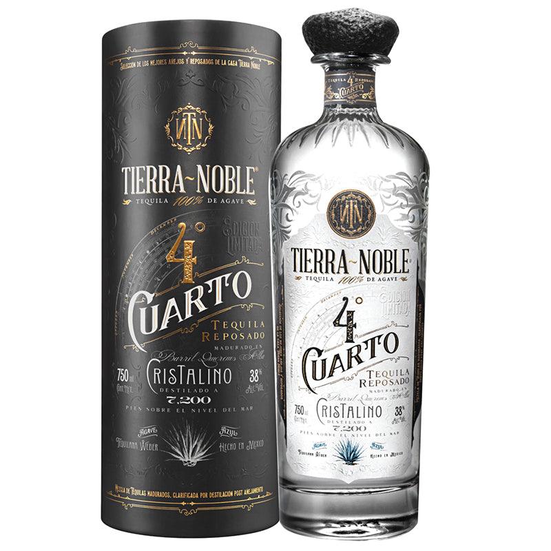 Tequila Reposado Cristalino Tierra Noble 4 Cuarto 750ml