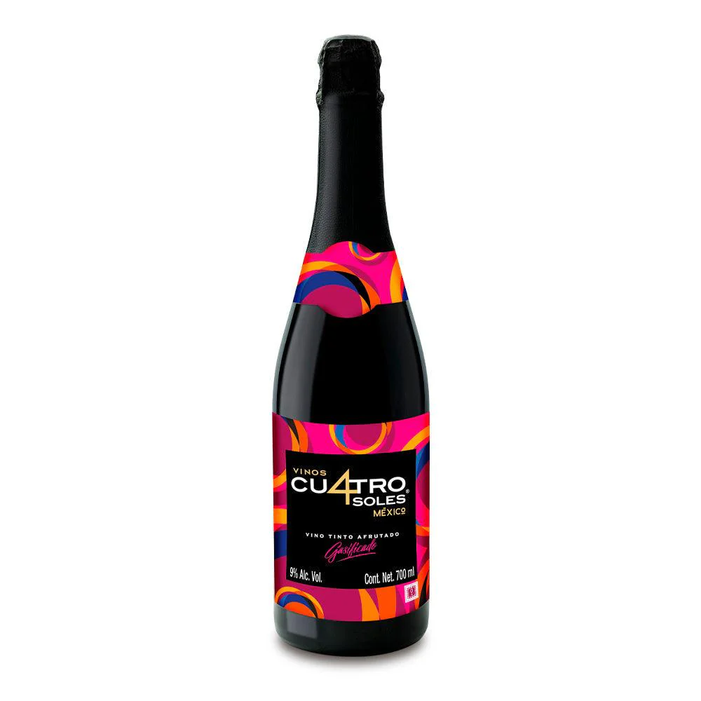 Vino Espumoso Cuatro Soles Tinto Afrutado 700ml