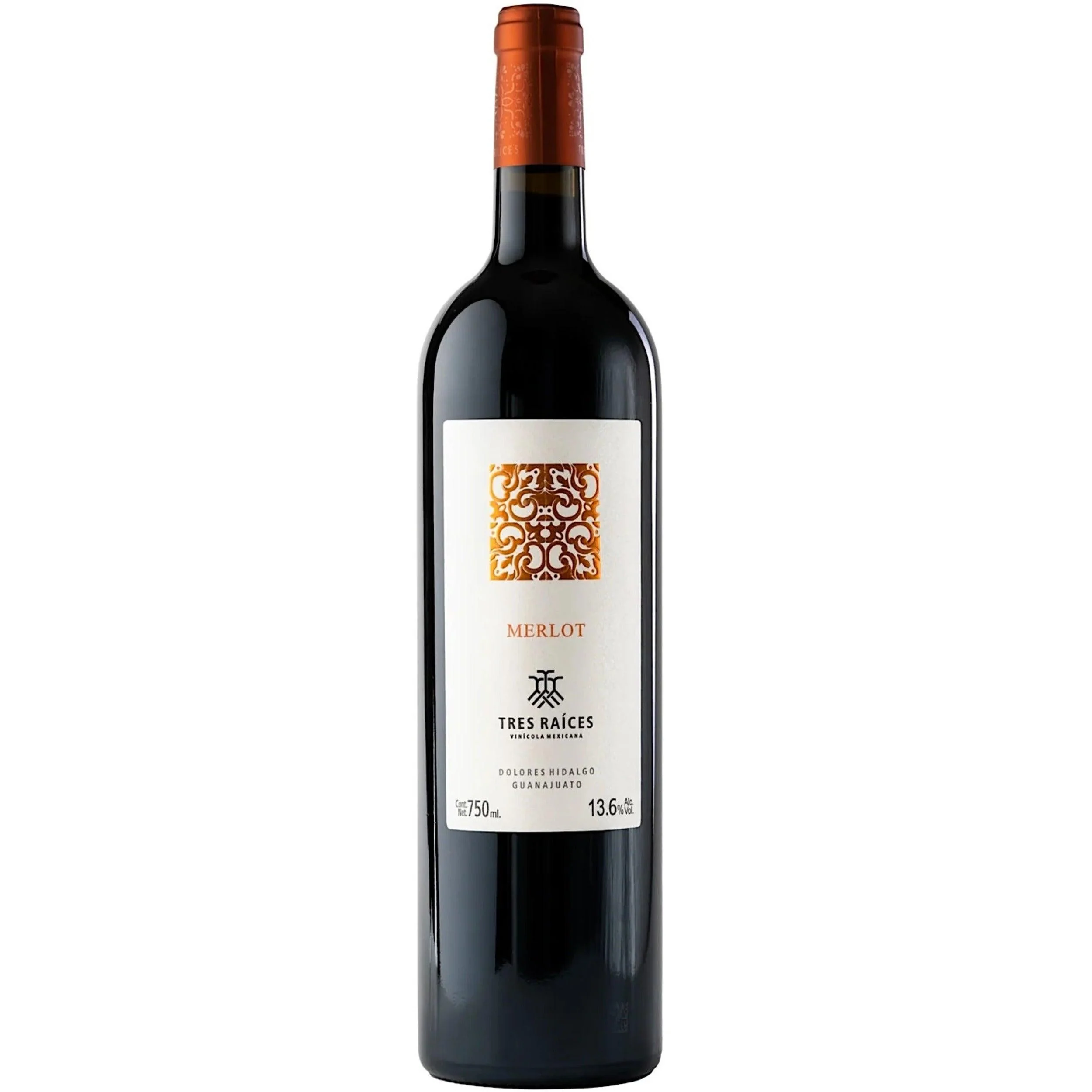 Vino Tinto Tres Raices Merlot 750ml