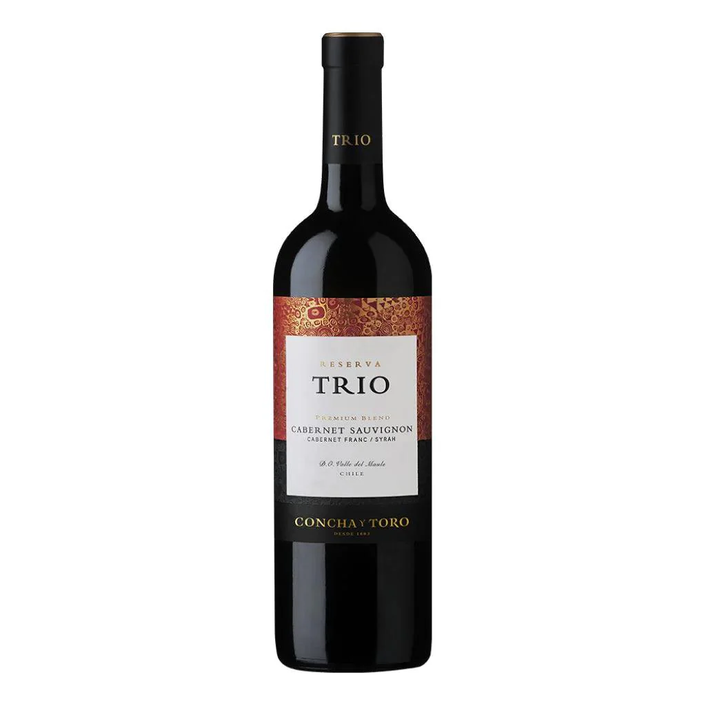 Vino Tinto Trio Concha Y Toro Cabernet Sauvignon 750ml