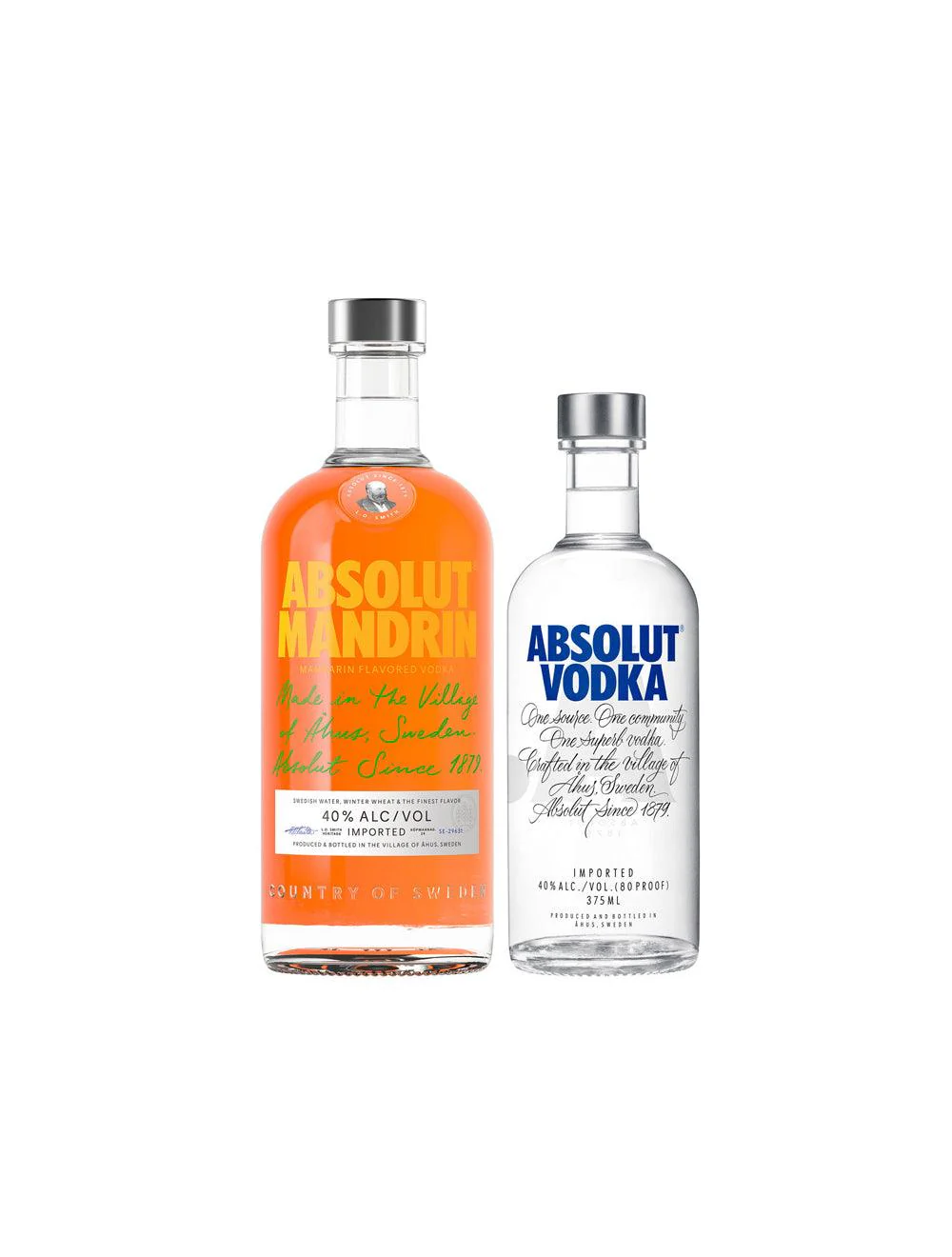 Vodka Absolut Mandarina 750ml C/375ml