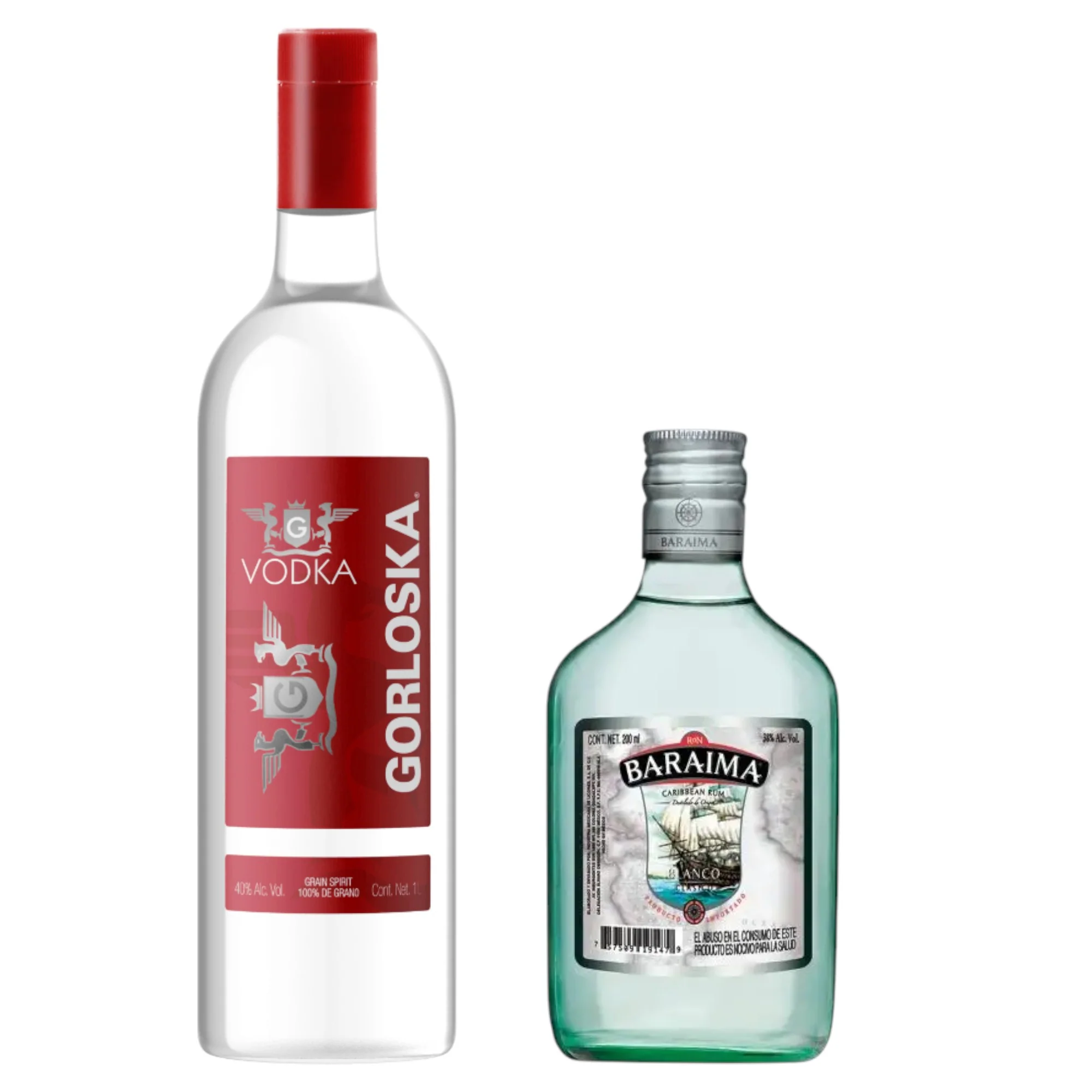 Vodka Gorloska 1000ml + Ron Blanco Bahamas 200ml