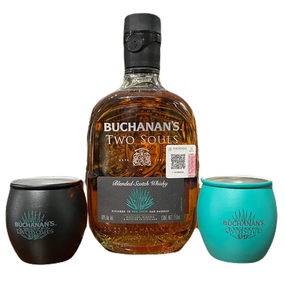 Whisky 12 Buchanans Two Souls 750Ml C/Vasos
