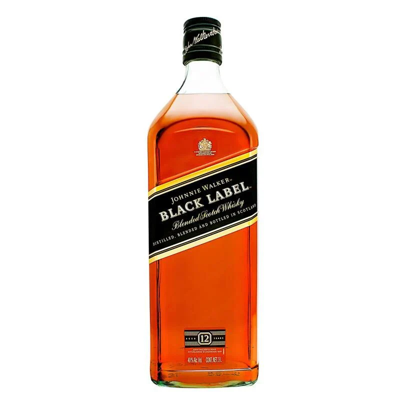 Whisky 12 Etiqueta Negra Johnnie Walker 3000ml