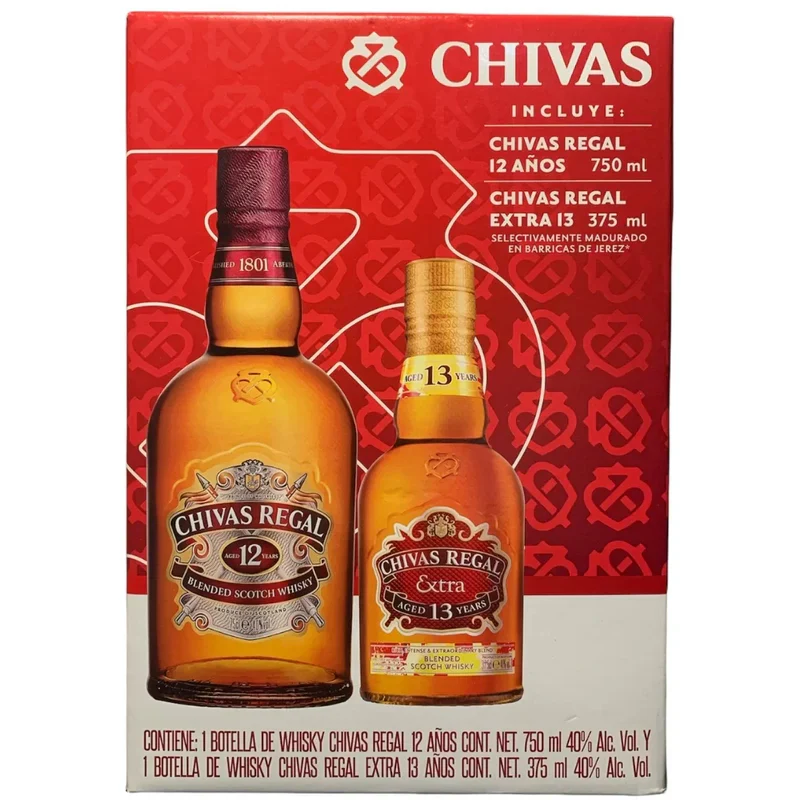 Whisky Chivas Regal 12 Años 750ml + Extra 375ml