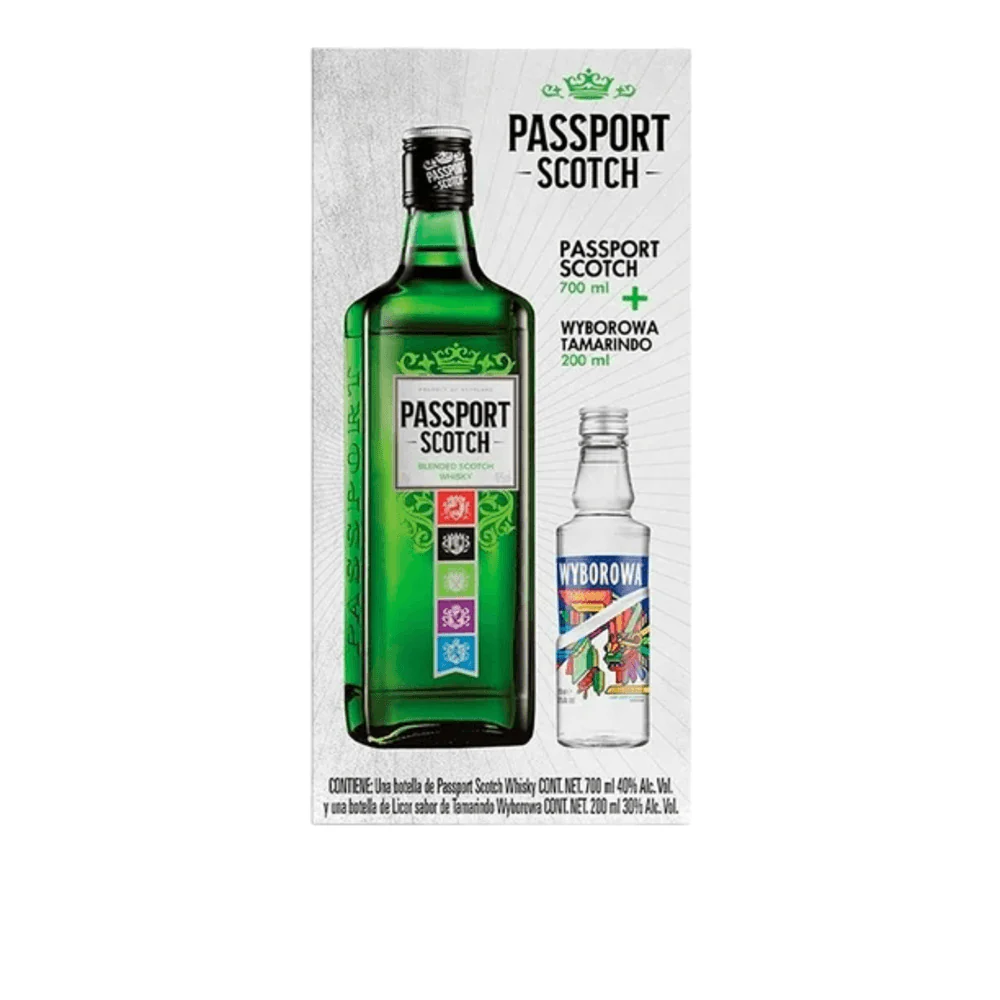 Whisky Passport 700ml C/Wyborowa Tamarindo 200ml