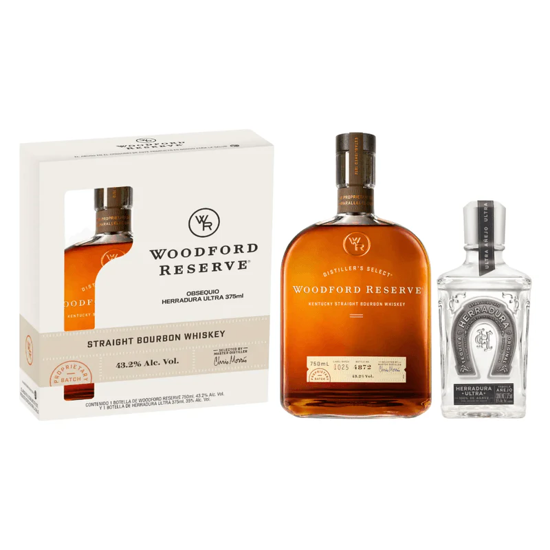 Whisky Woodford Reserva 750ml + Tequila Herradura Ultra 375ml